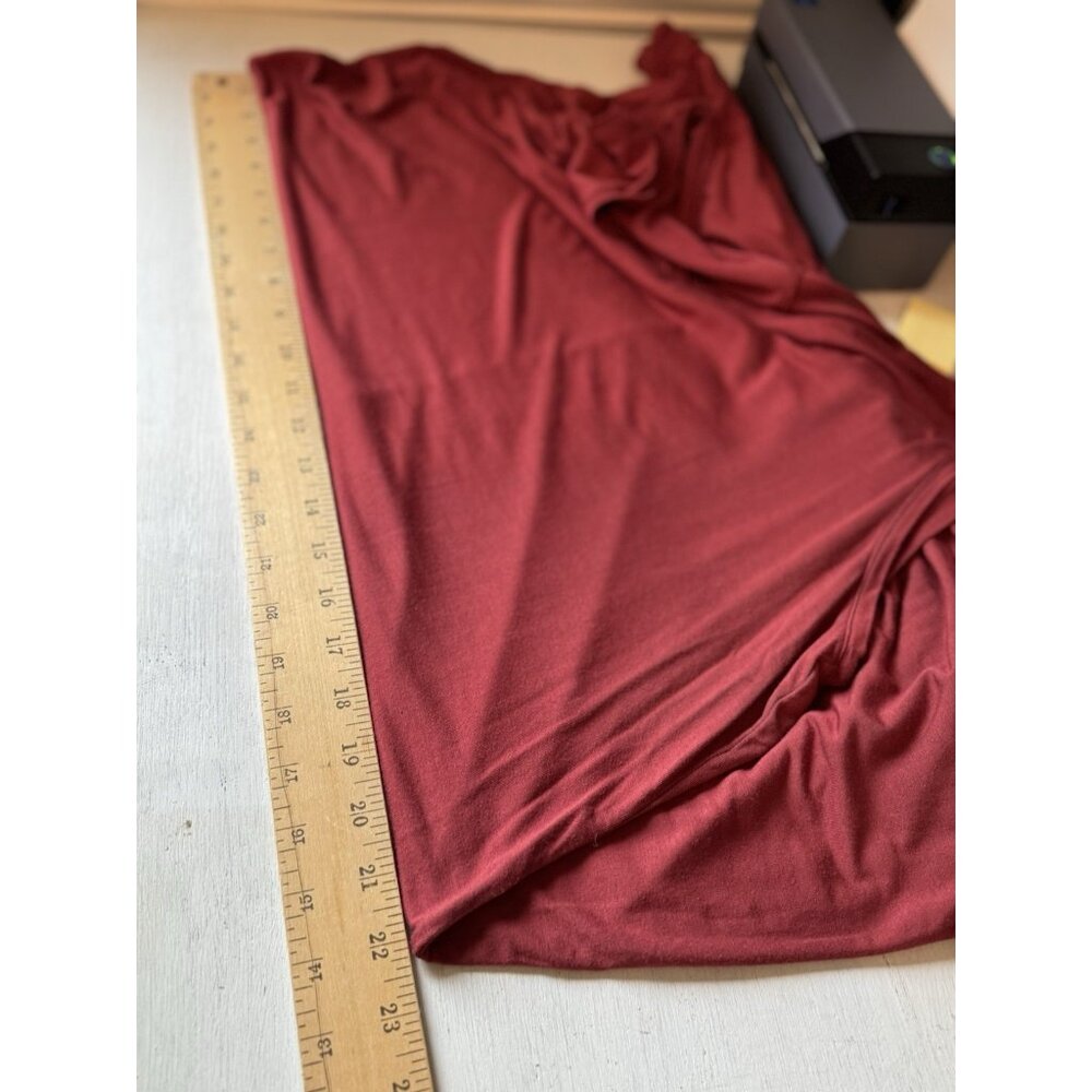 Daily Ritual Maroon Red Midi Sleeveless Dress Women’s XXL V-Neck Soft Stretch - Picture 3 of 14
